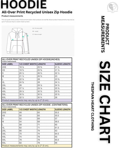 Artist. Actor. Player. Thespian. Recycled Unisex Zip Hoodie