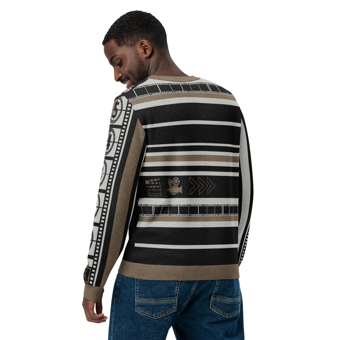 Record: Film Lover Movie Knitted Crew Neck Sweater