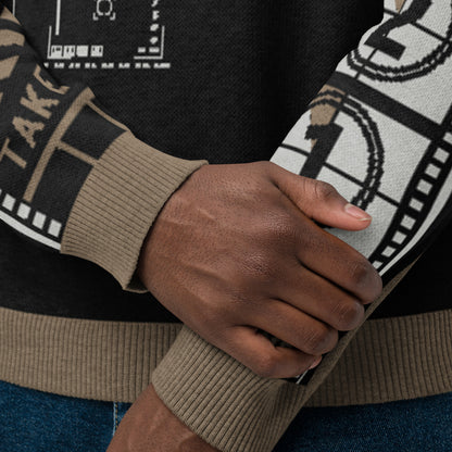 Record: Film Lover Movie Knitted Crew Neck Sweater
