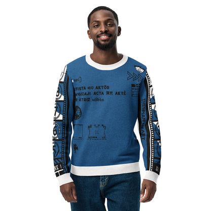 Actor Language Knitted Crew Neck Sweater