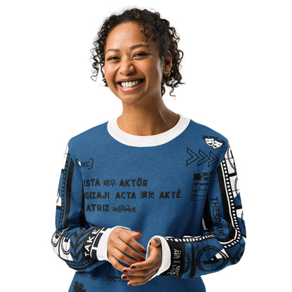Actor Language Knitted Crew Neck Sweater