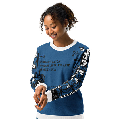 Actor Language Knitted Crew Neck Sweater