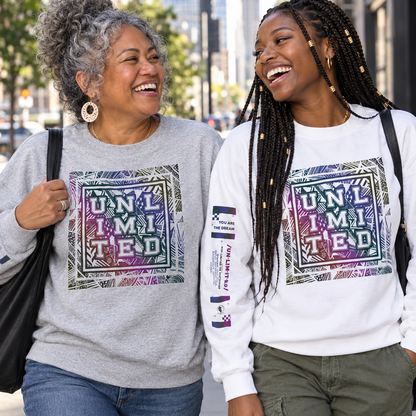 Unlimited Colorful - Printed Staple Unisex Crewneck Sweatshirt