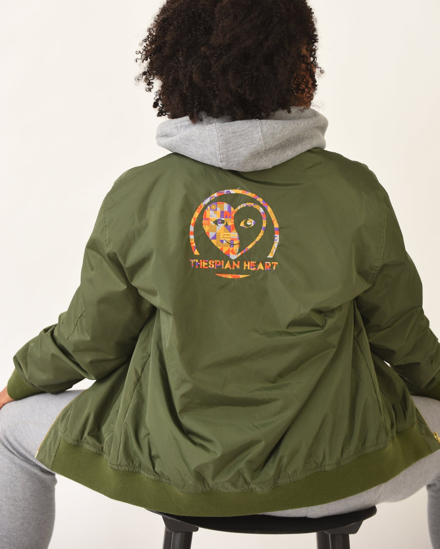 Thespian Heart Logo Colorful - Premium Recycled Bomber Jacket