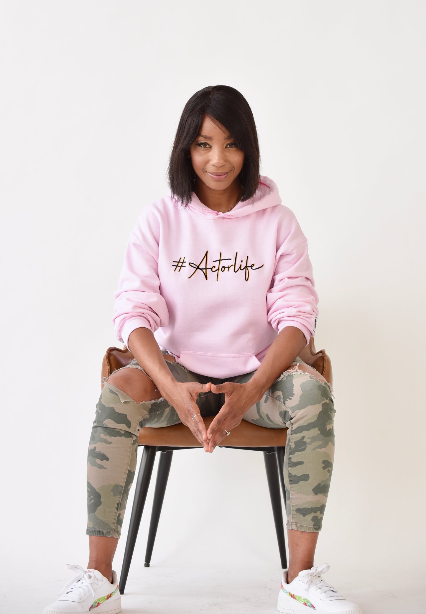 #Actorlife Cursive - Embroidered Staple Unisex Hoodie