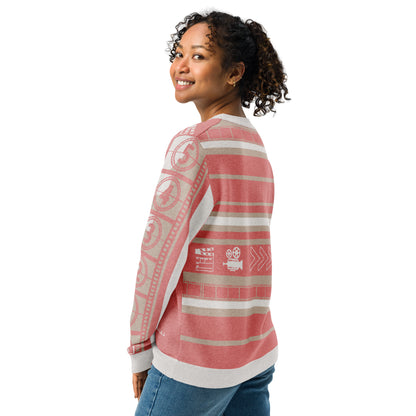 Strong Female Protagonist Pink Knitted Crew Neck sweater