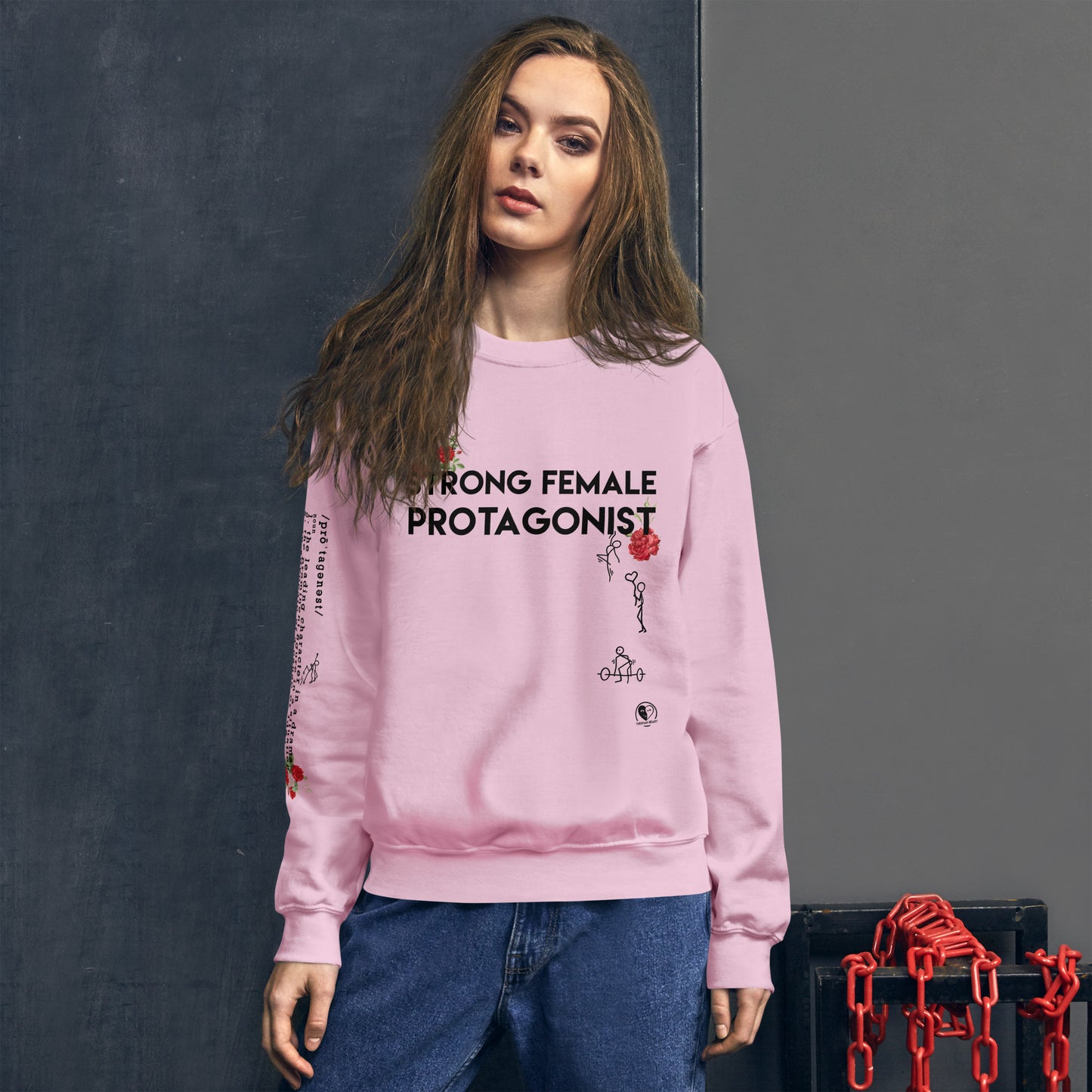 Strong Female Protagonist Rose - Printed Staple Unisex Crewneck Sweatshirt