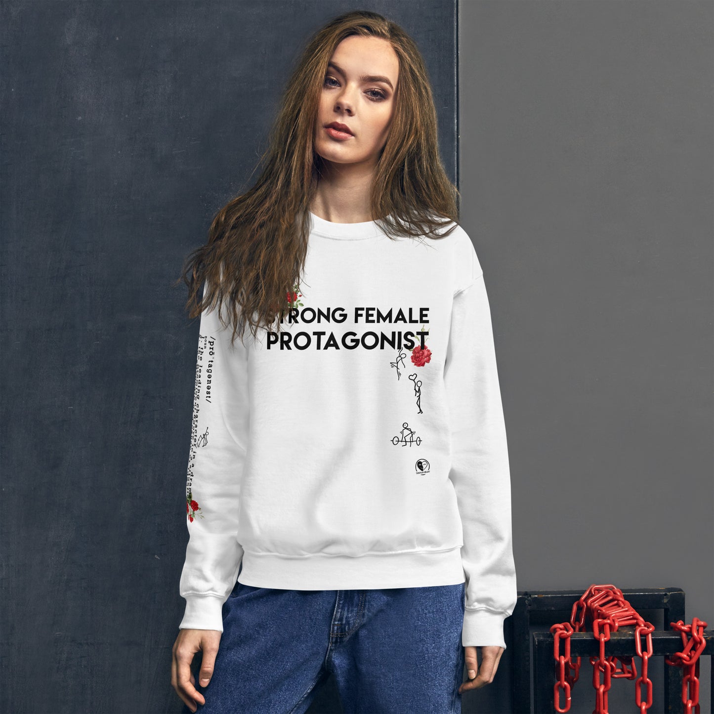 Strong Female Protagonist Rose - Printed Staple Unisex Crewneck Sweatshirt