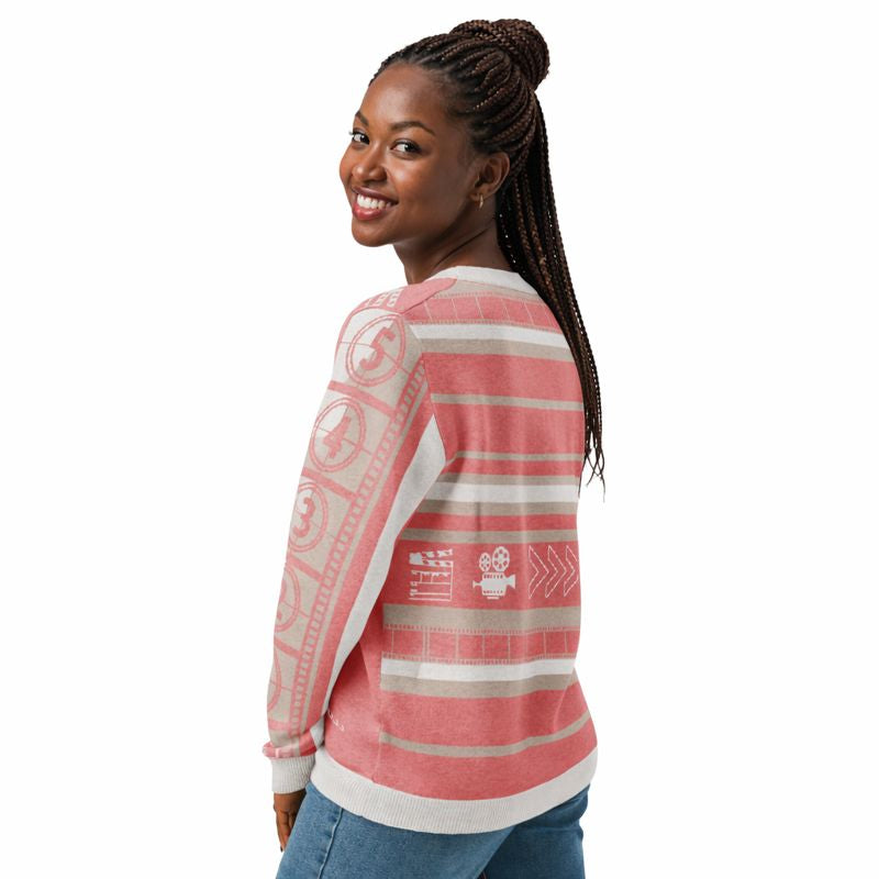 Record: Strong Female Protagonist Pink Knitted Crew Neck sweater