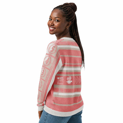 Record: Strong Female Protagonist Pink Knitted Crew Neck sweater