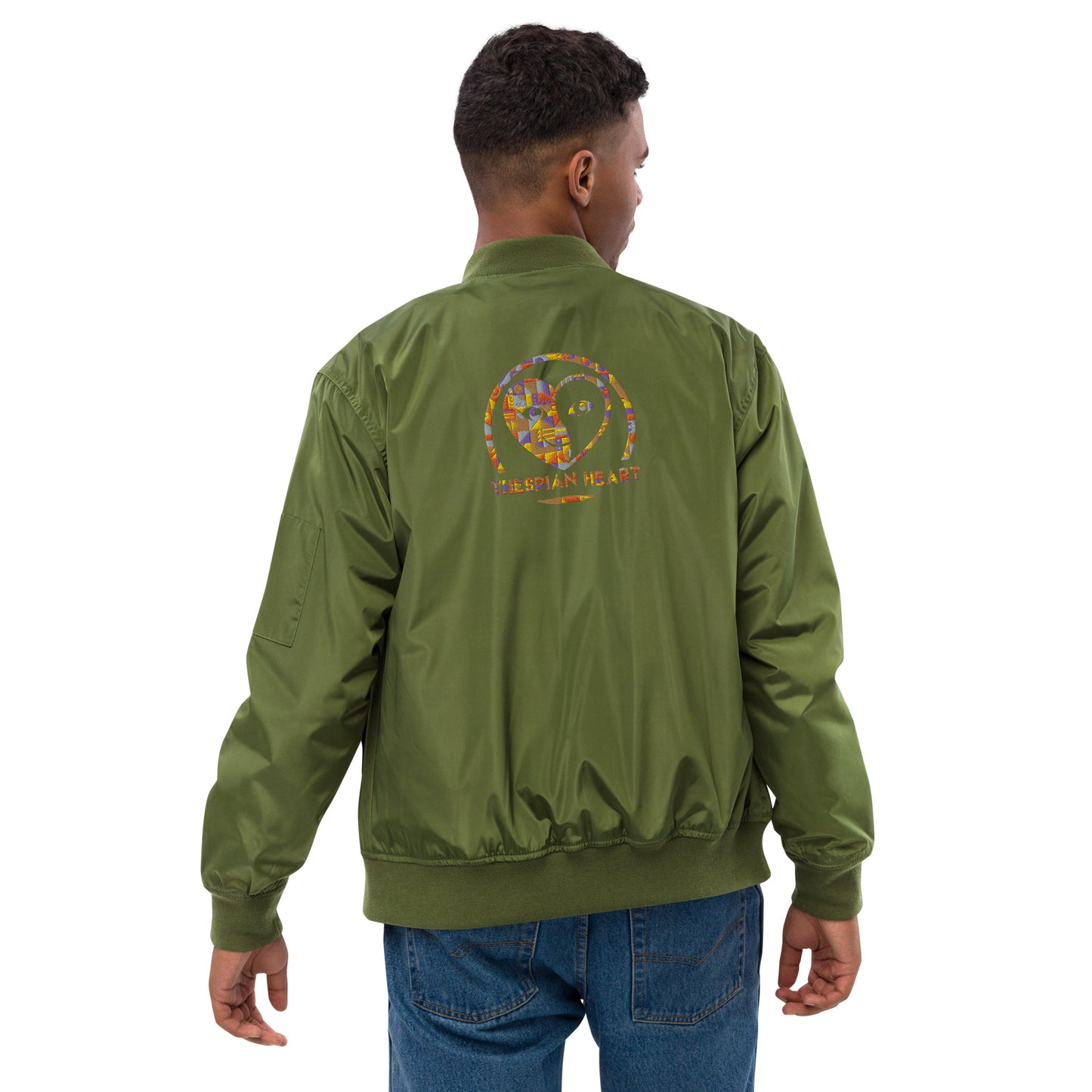 Thespian Heart Logo Colorful - Premium Recycled Bomber Jacket