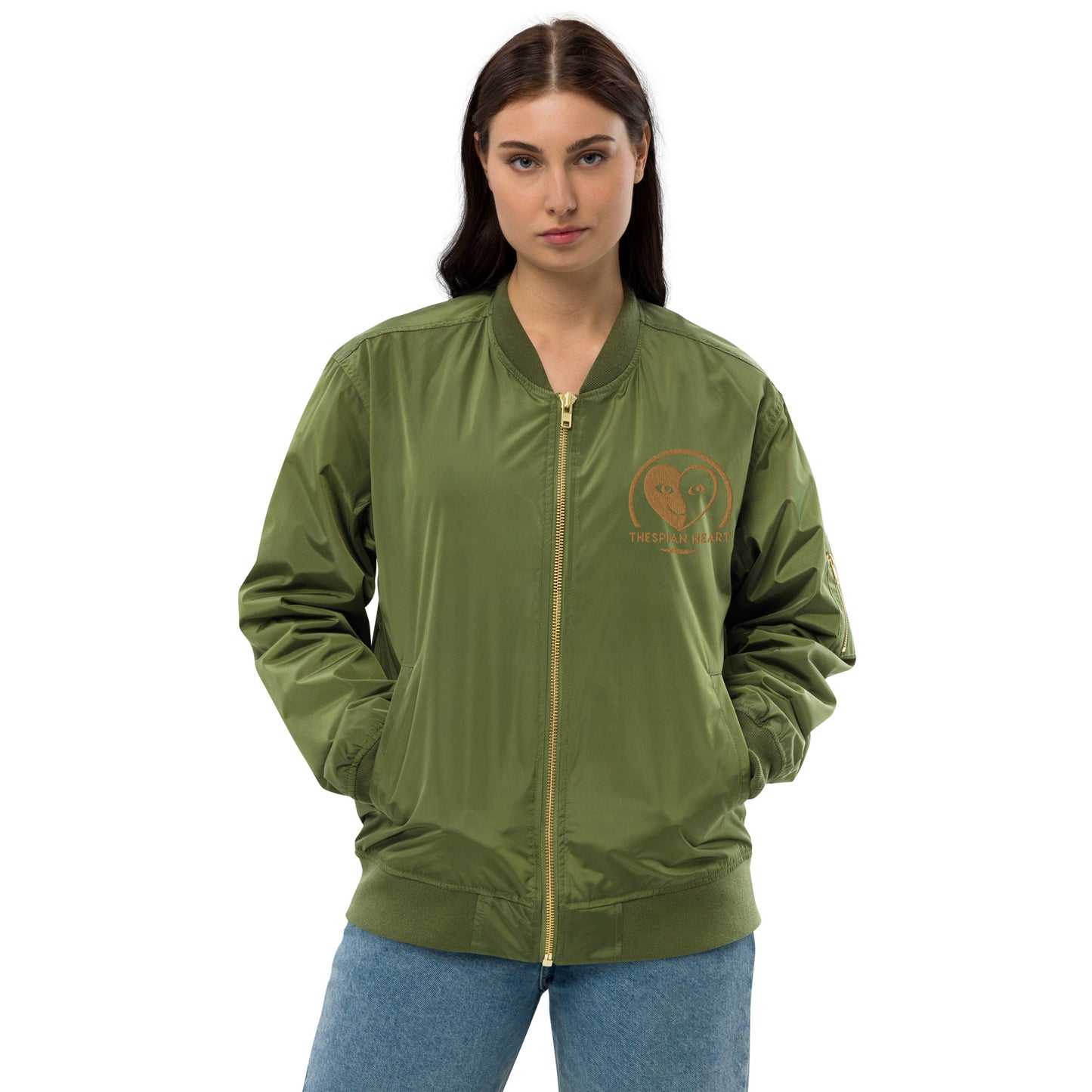 Thespian Heart Logo Colorful - Premium Recycled Bomber Jacket