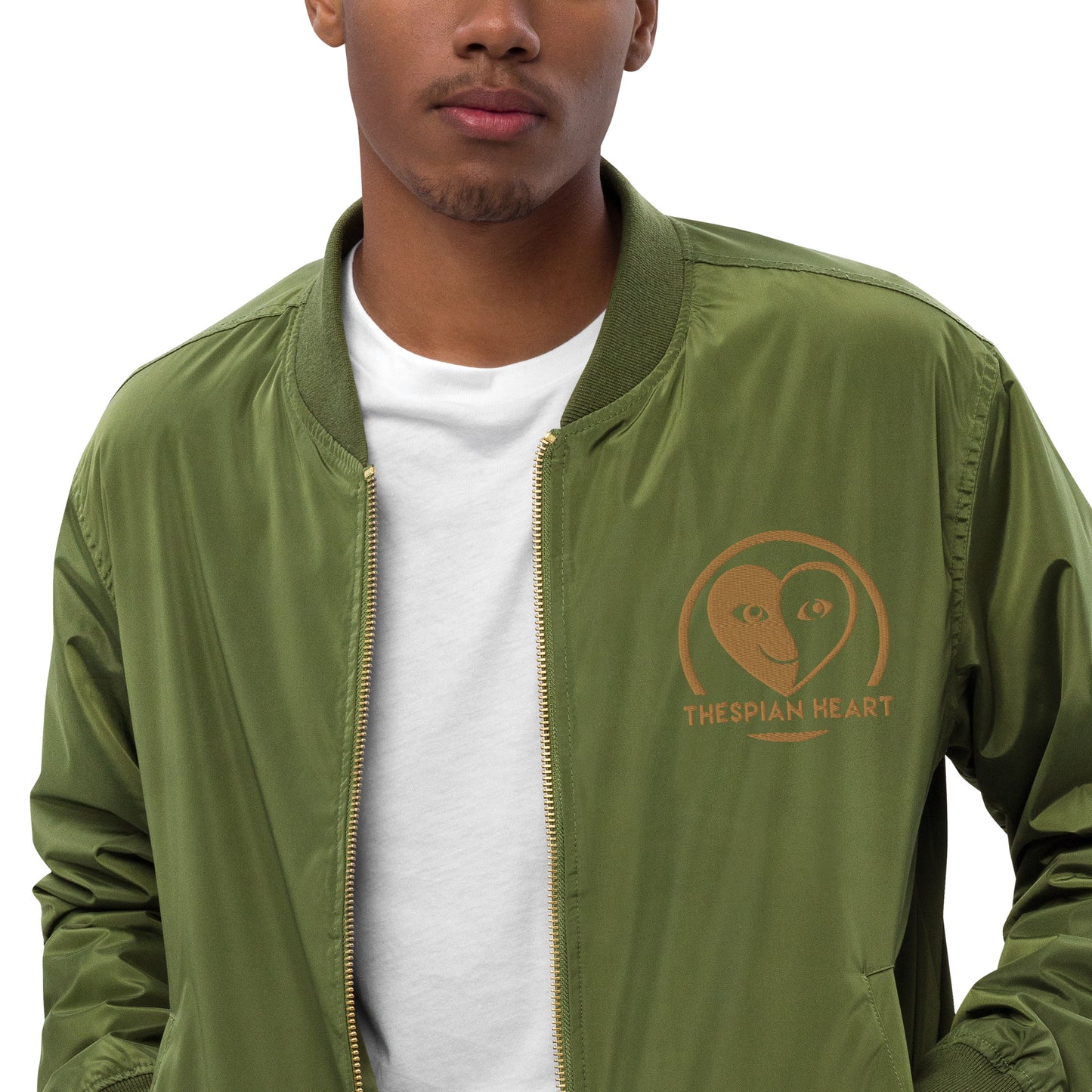 Thespian Heart Logo Colorful - Premium Recycled Bomber Jacket