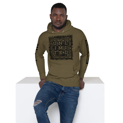 Unlimited - Sleeves Printed Premium Unisex Hoodie