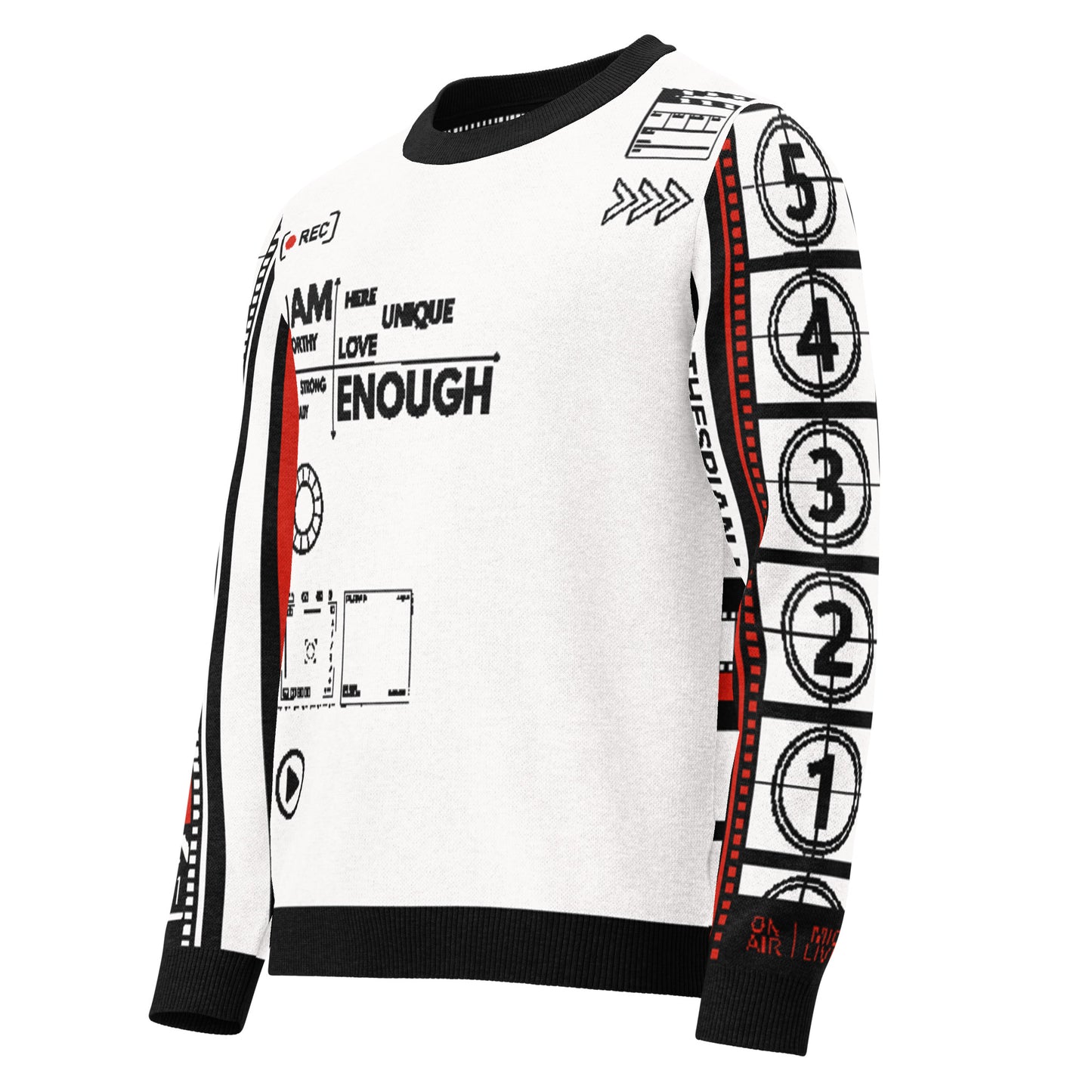 I Am Enough Film + TV Knitted Crew Neck Sweater