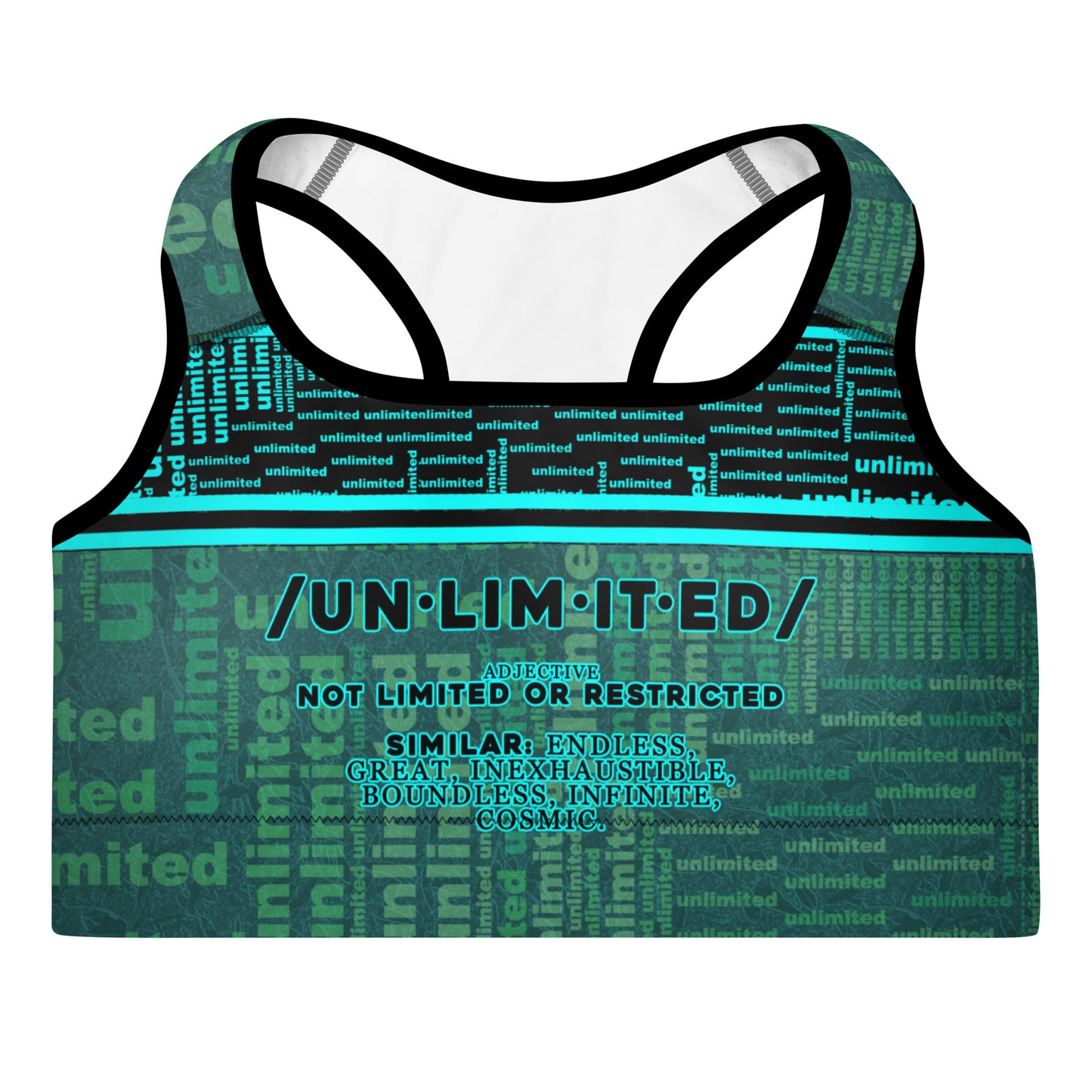 Unlimited Green - Padded Sports Bra