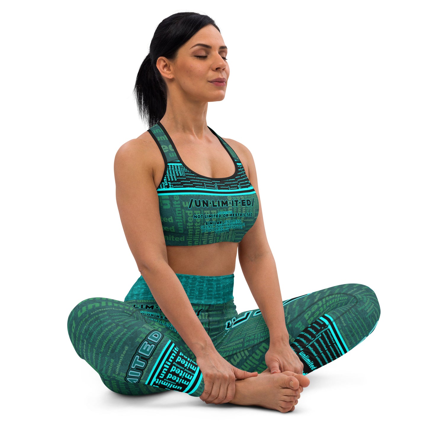 Unlimited Green - Padded Sports Bra