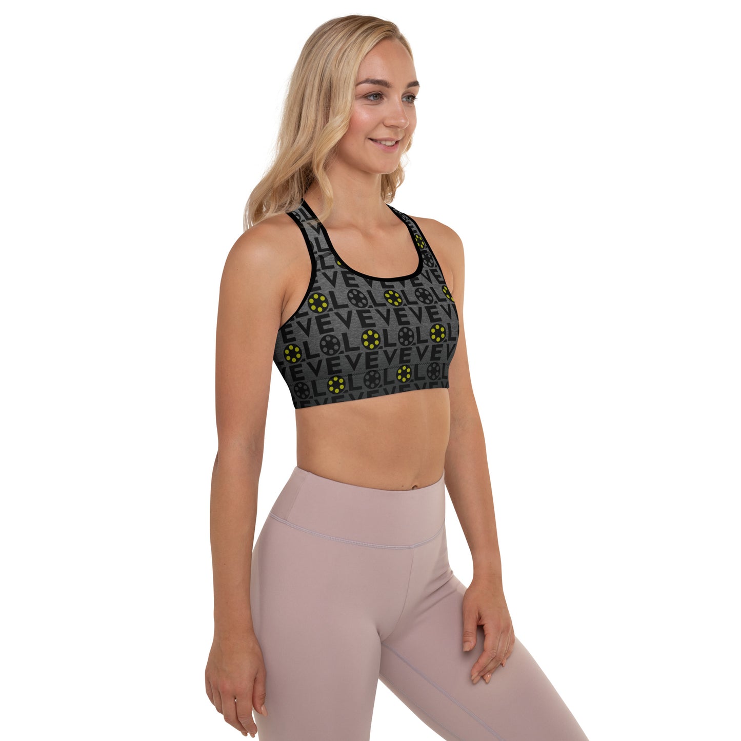 Love Movies Filmmaking - Padded Sports Bra