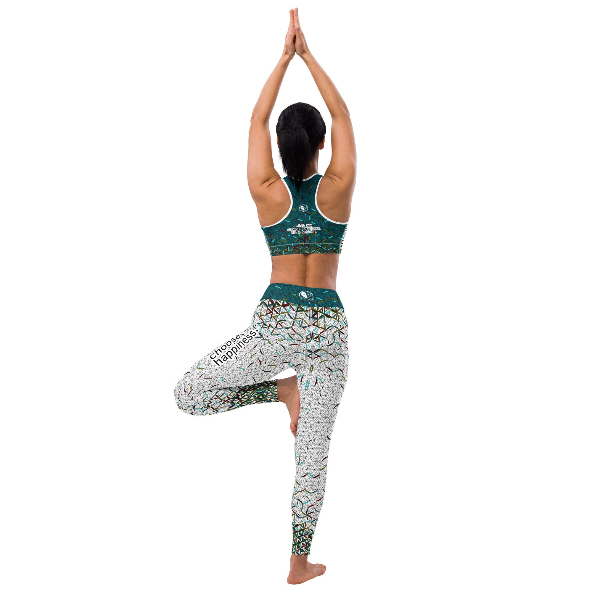 Choose Happiness Yoga Running Workout Leggings