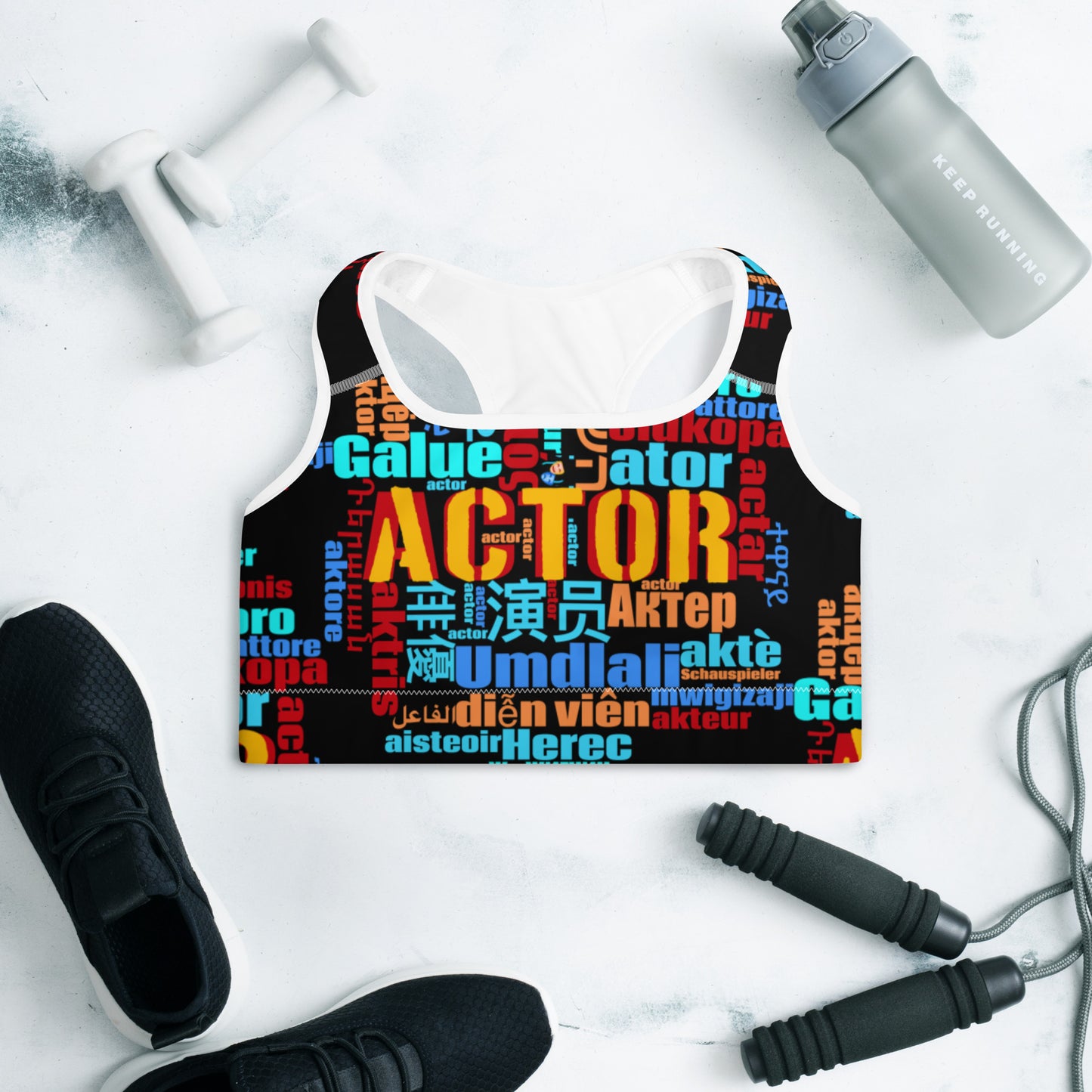 Actor in Languages - Padded Sports Bra