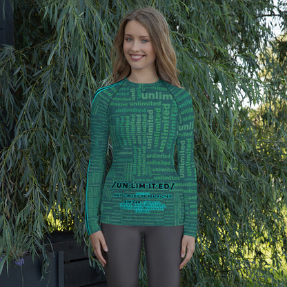 Unlimited Green - Women's Rash Guard