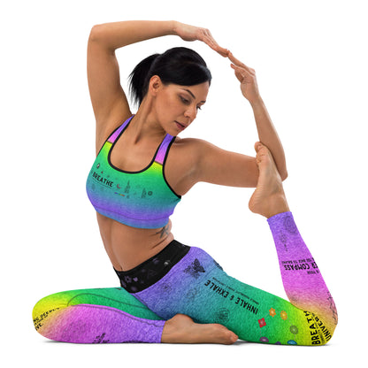 Breathe Inhale Exhale | Colorful | Yoga Leggings