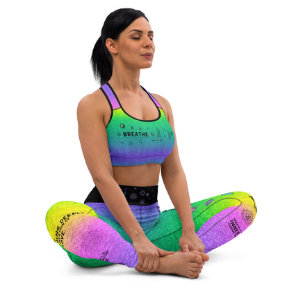 Breathe Inhale Exhale | Colorful | Yoga Leggings