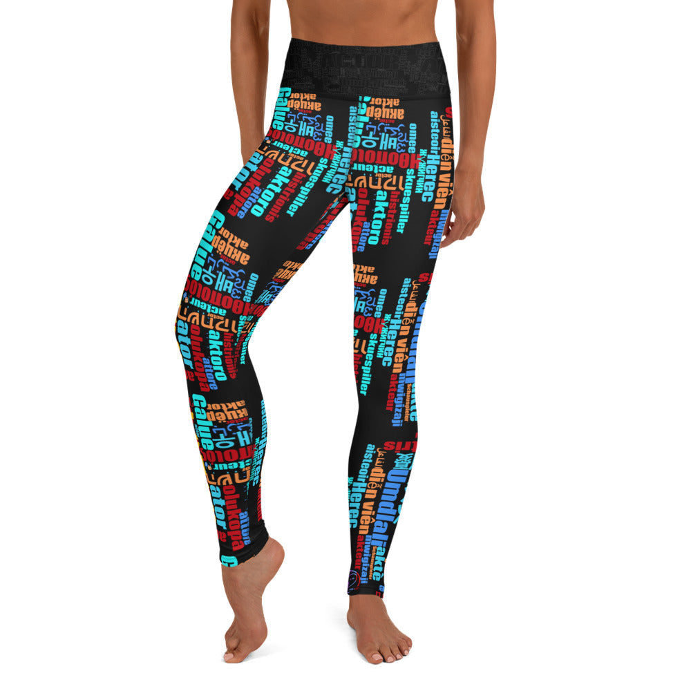 Actor in Languages - Yoga Running Workout Leggings