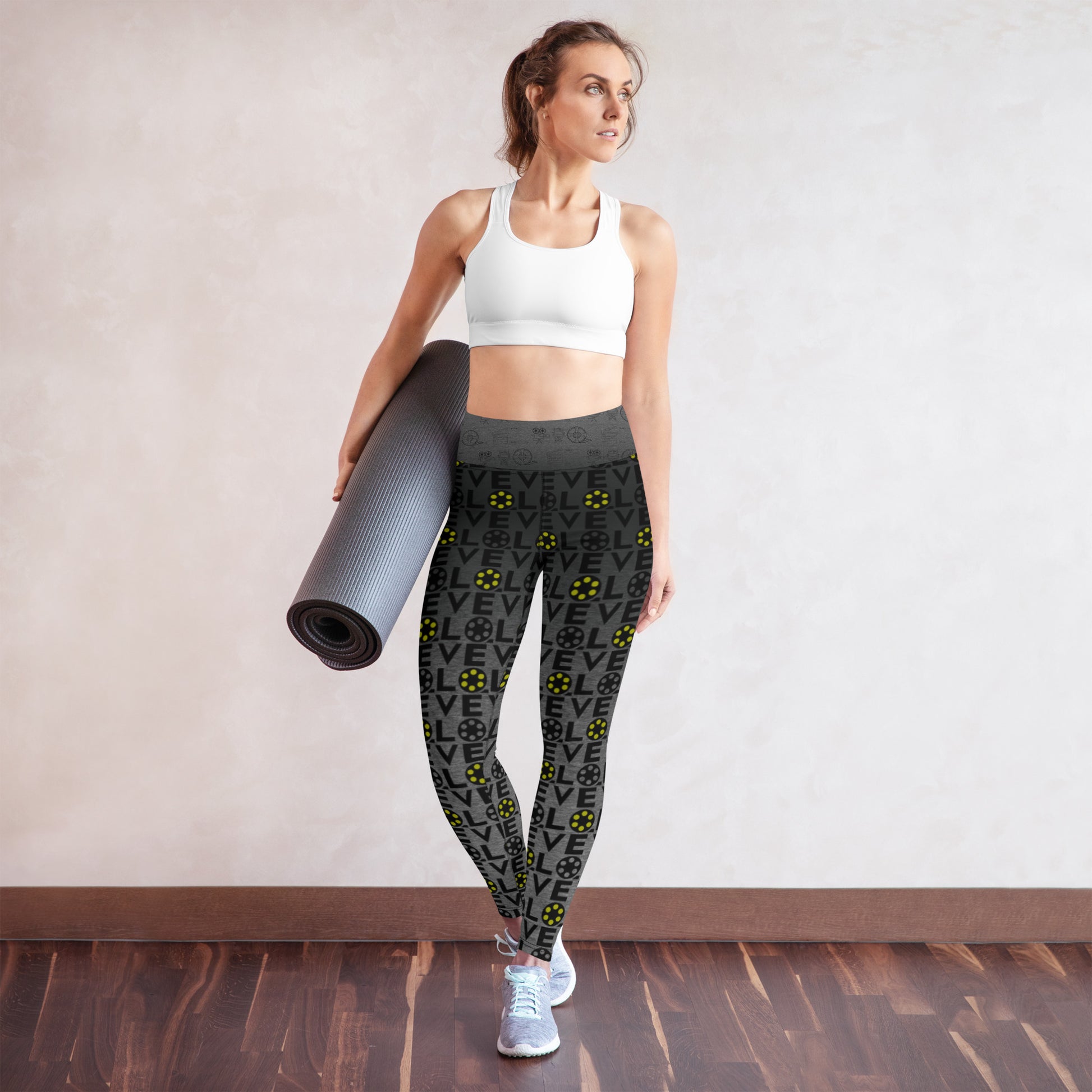 Love Film Yoga Running Workout Leggings Thespian Heart Clothing