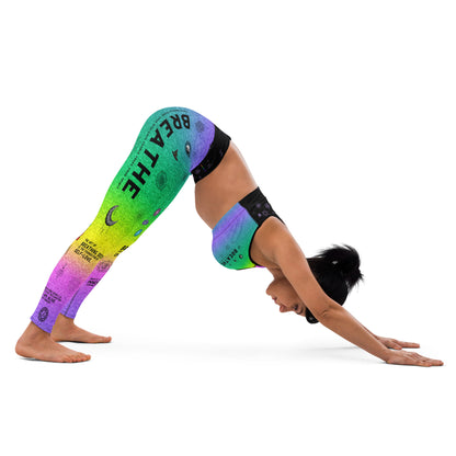 Breathe Inhale Exhale | Colorful | Yoga Leggings