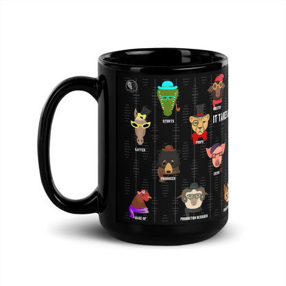 It Takes A Village To Tell A Story - 15oz Black Glossy Mug