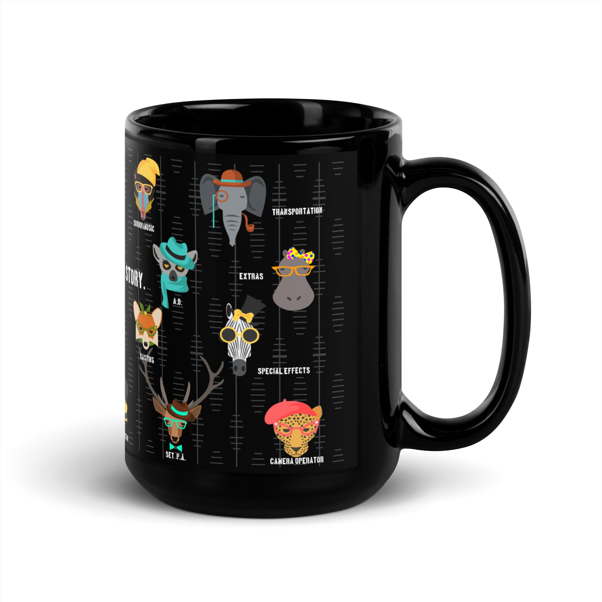 It Takes A Village To Tell A Story - 15oz Black Glossy Mug