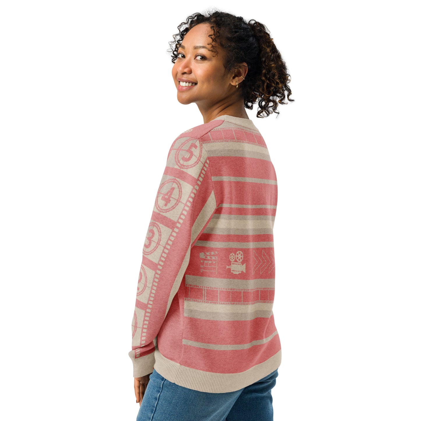 Strong Female Protagonist Pink Knitted crew neck sweater
