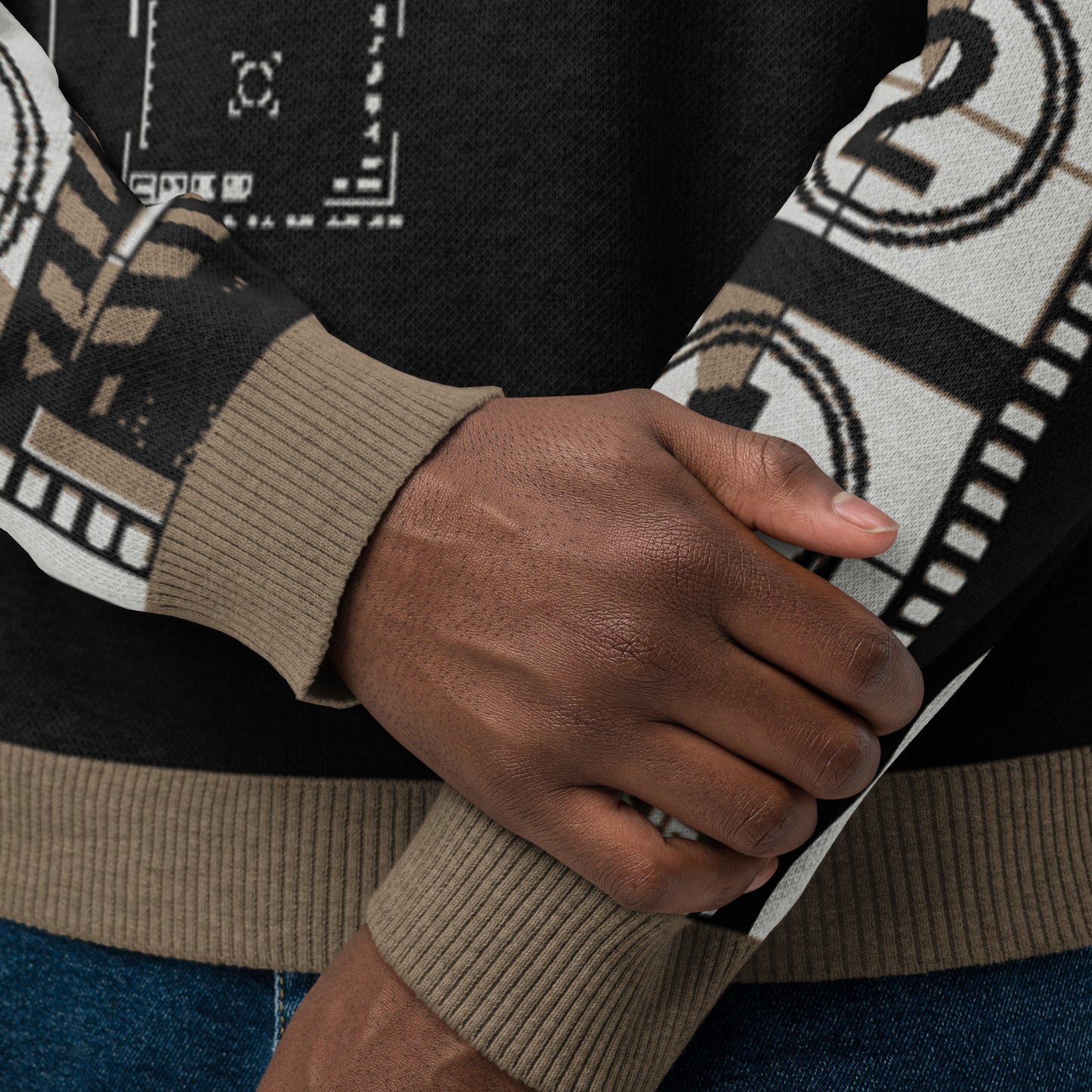 Record: Film Lover Movie Knitted Crew Neck Sweater