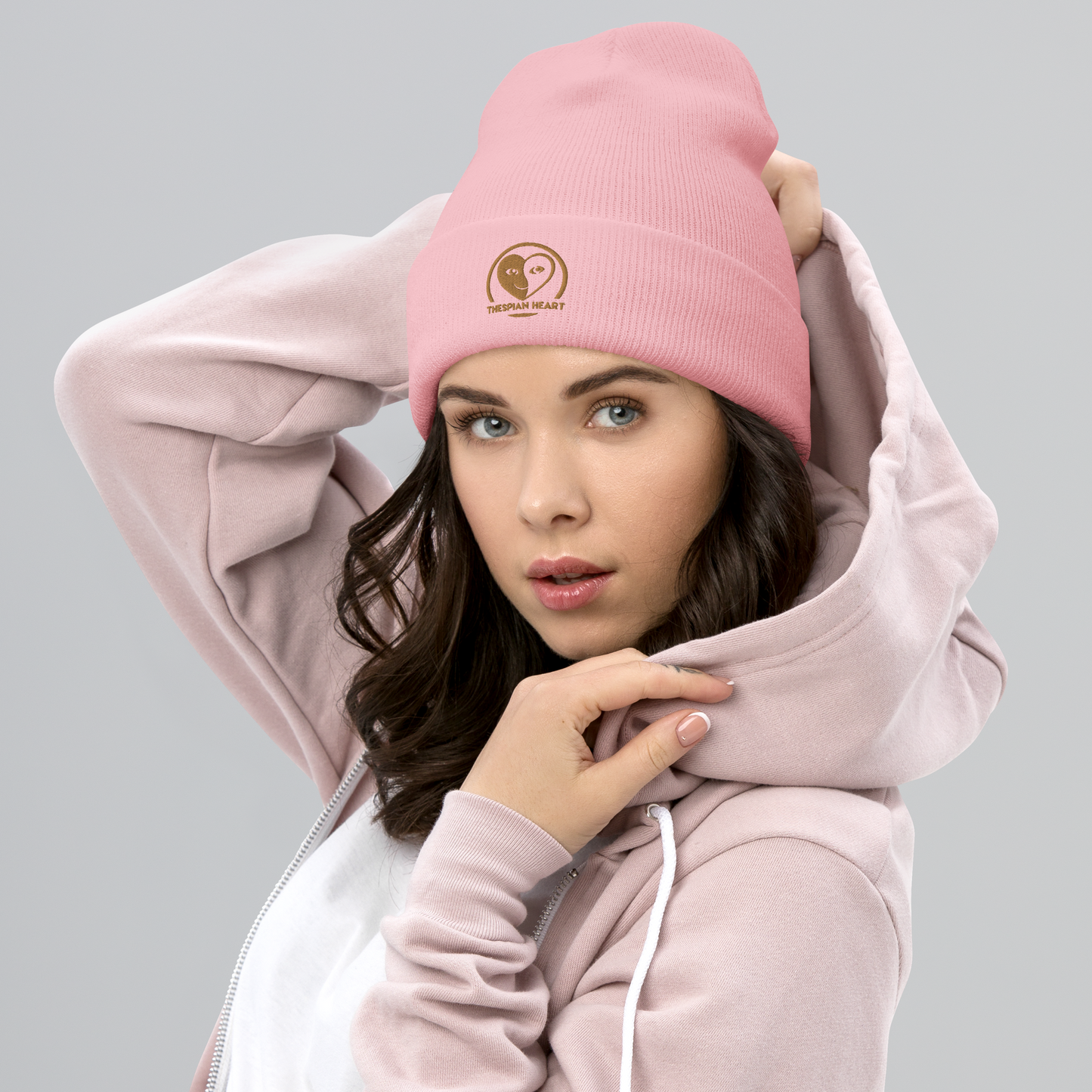 Thespian Heart Gold Logo Cuffed Beanie