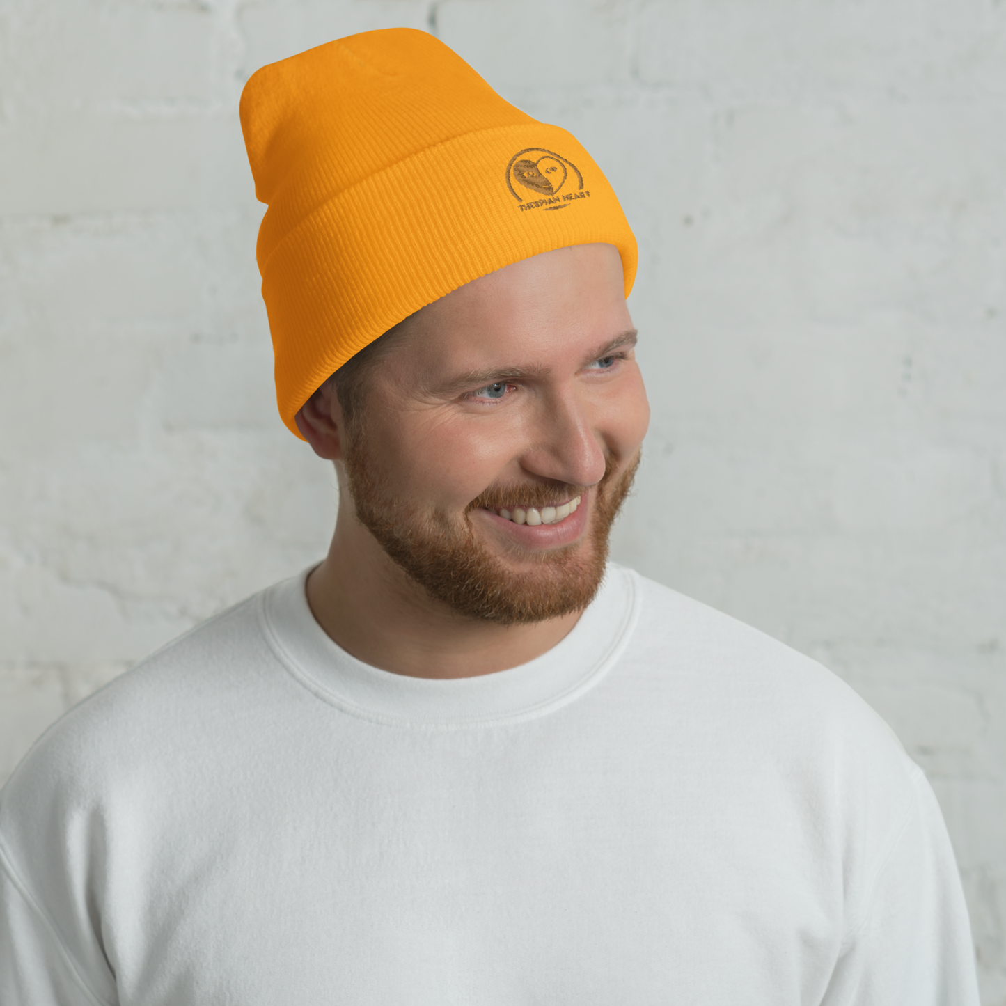 Thespian Heart Gold Logo Cuffed Beanie