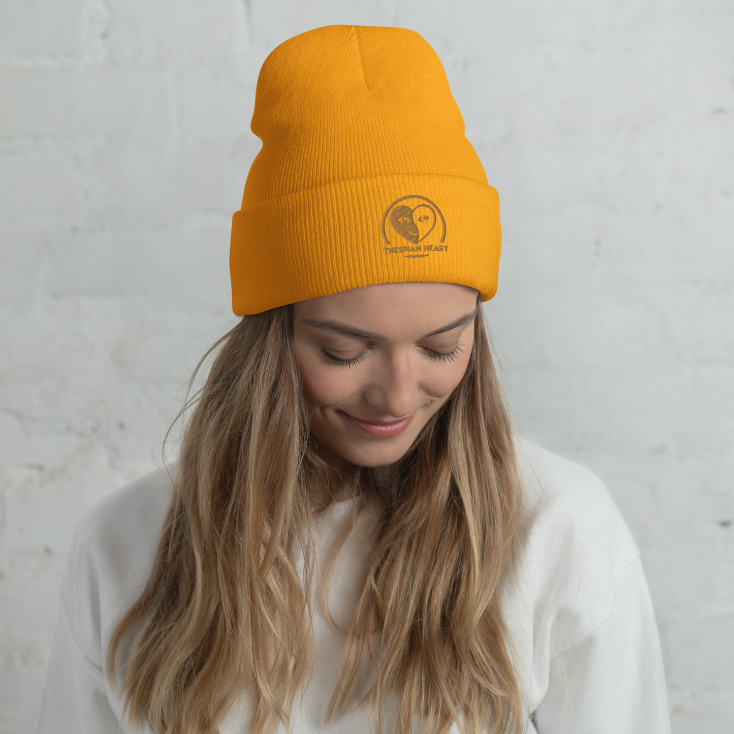 Thespian Heart Gold Logo Cuffed Beanie