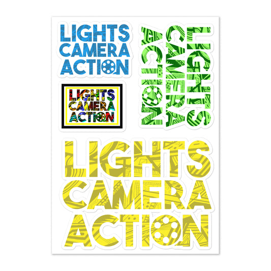 Lights Camera Action Sticker sheet