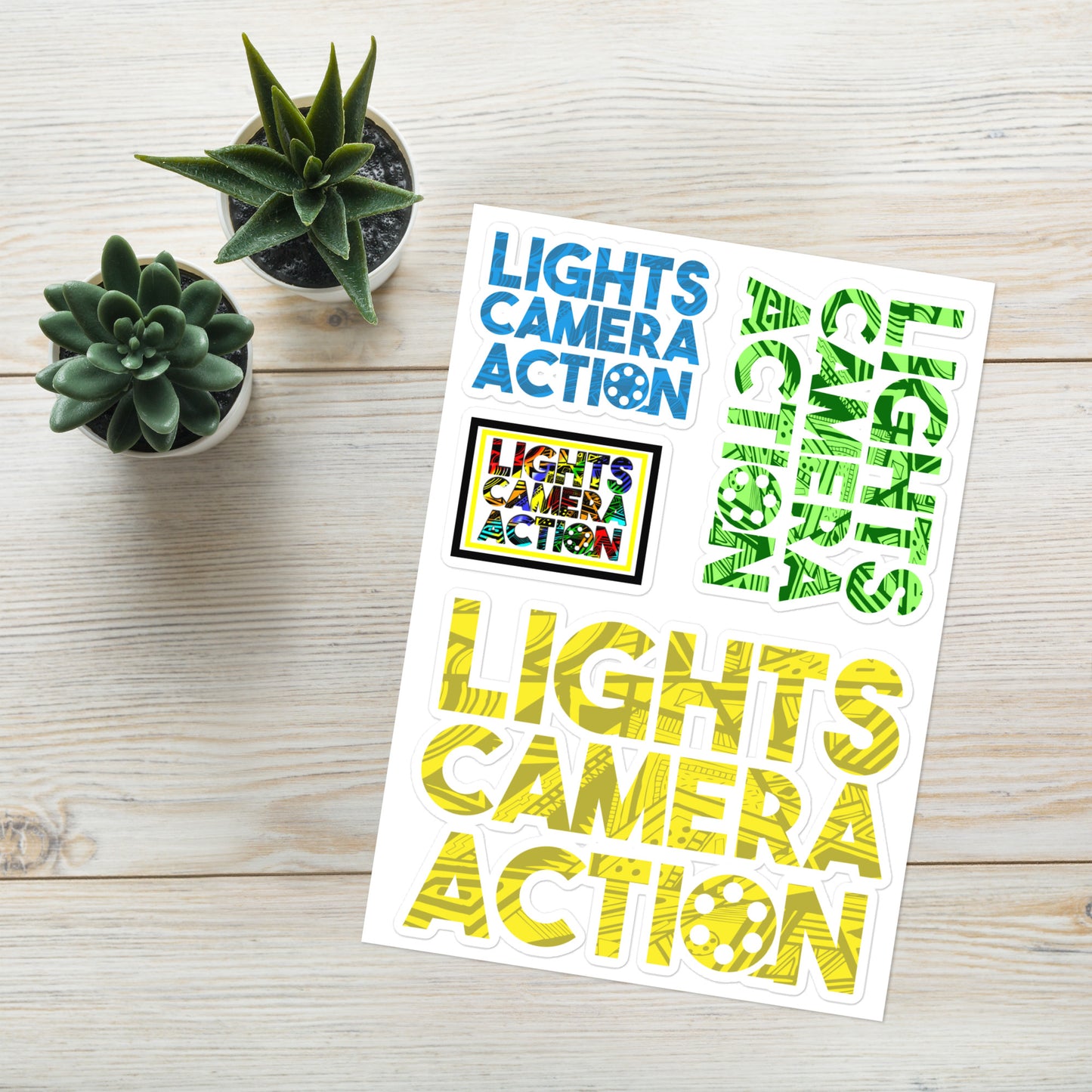 Lights Camera Action Sticker sheet