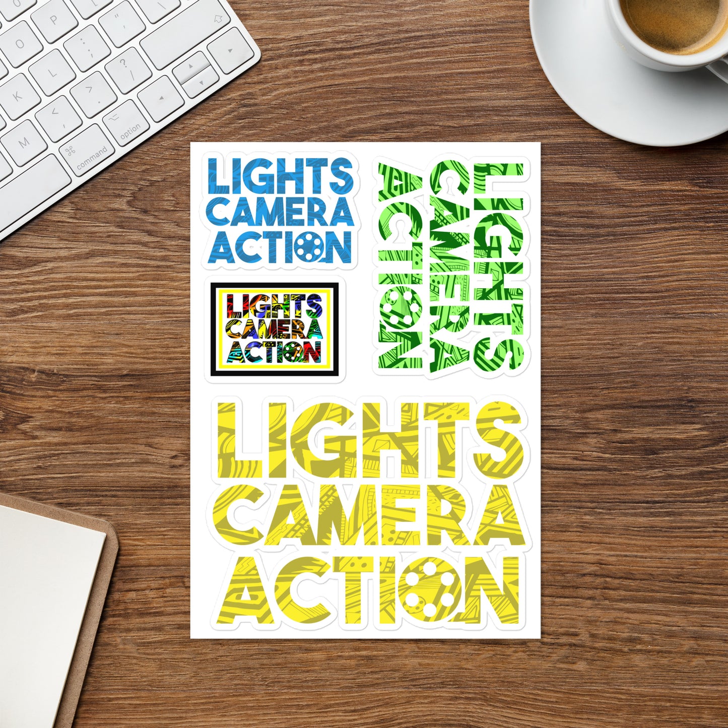 Lights Camera Action Sticker sheet