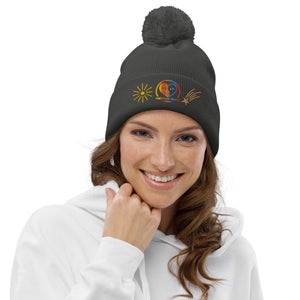 Thespian Heart Logo - Embroidered Pom Pom Beanie