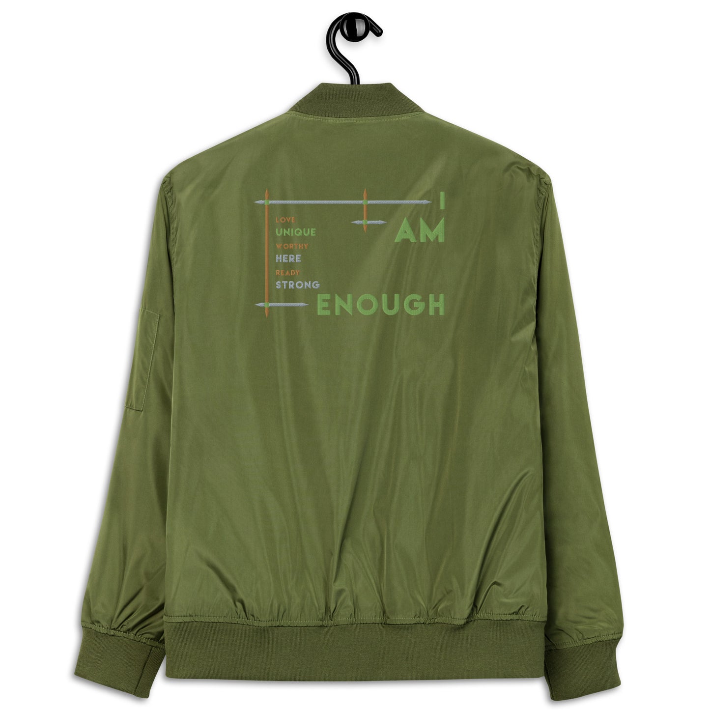 I Am Enough - Colorful Premium Recycled Bomber Jacket