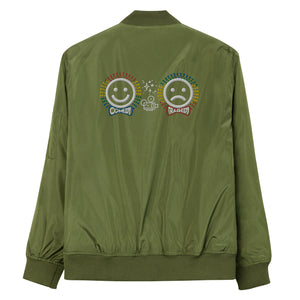 Comedy Tragedy Drama Masks - Colorful Premium Recycled Bomber Jacket