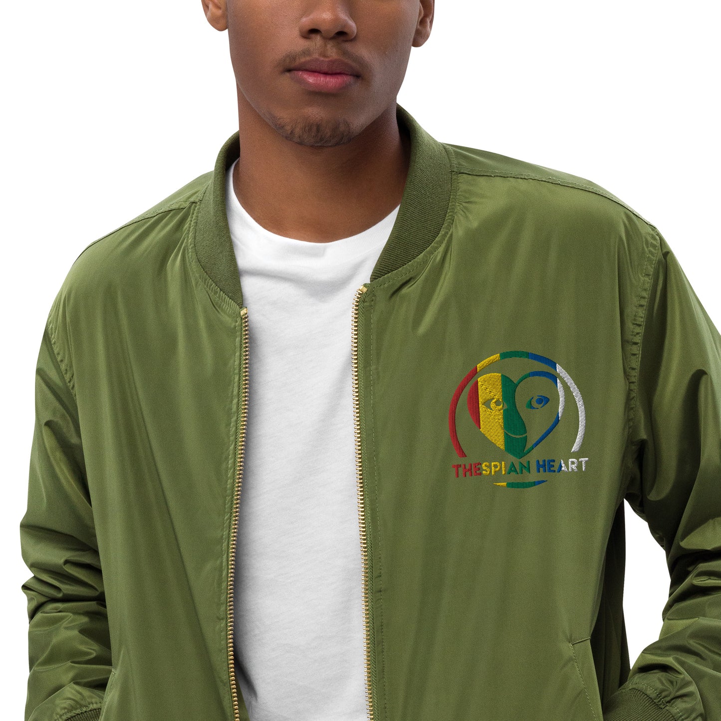 Comedy Tragedy Drama Masks - Colorful Premium Recycled Bomber Jacket