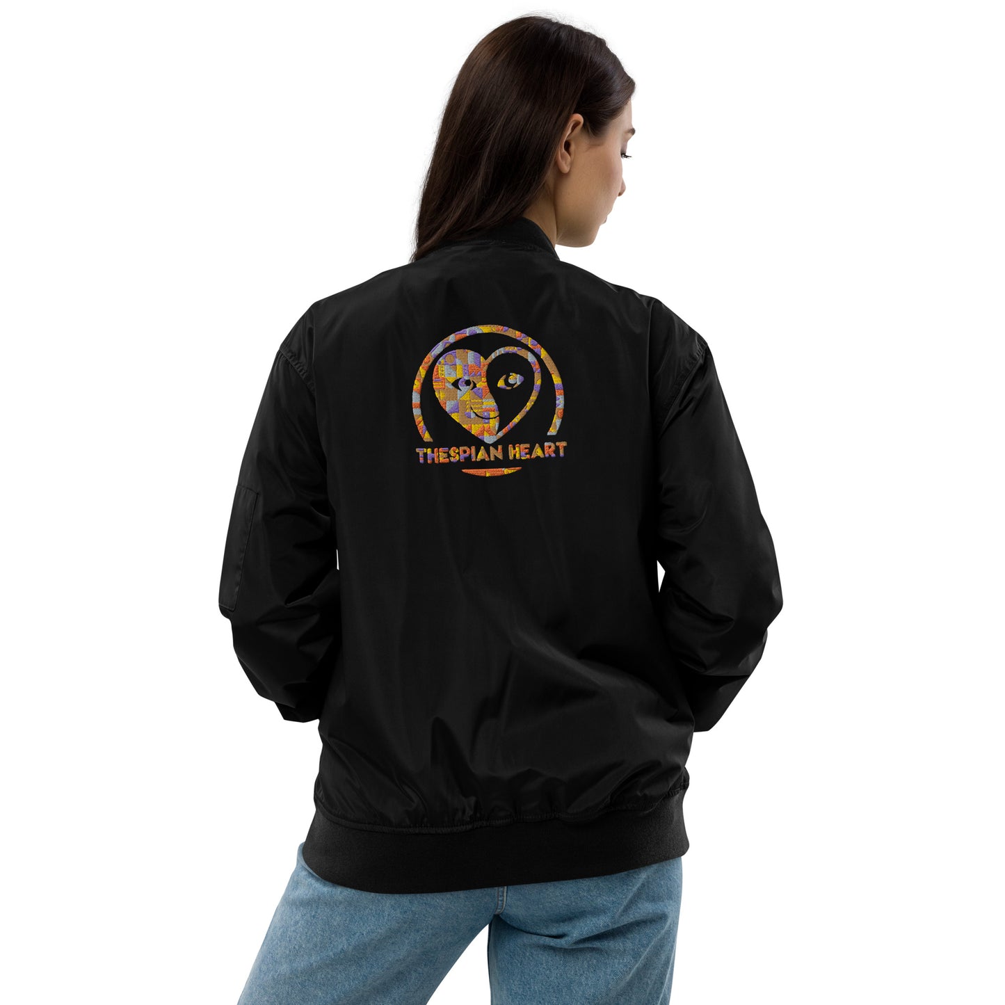 Thespian Heart Logo Colorful - Premium Recycled Bomber Jacket