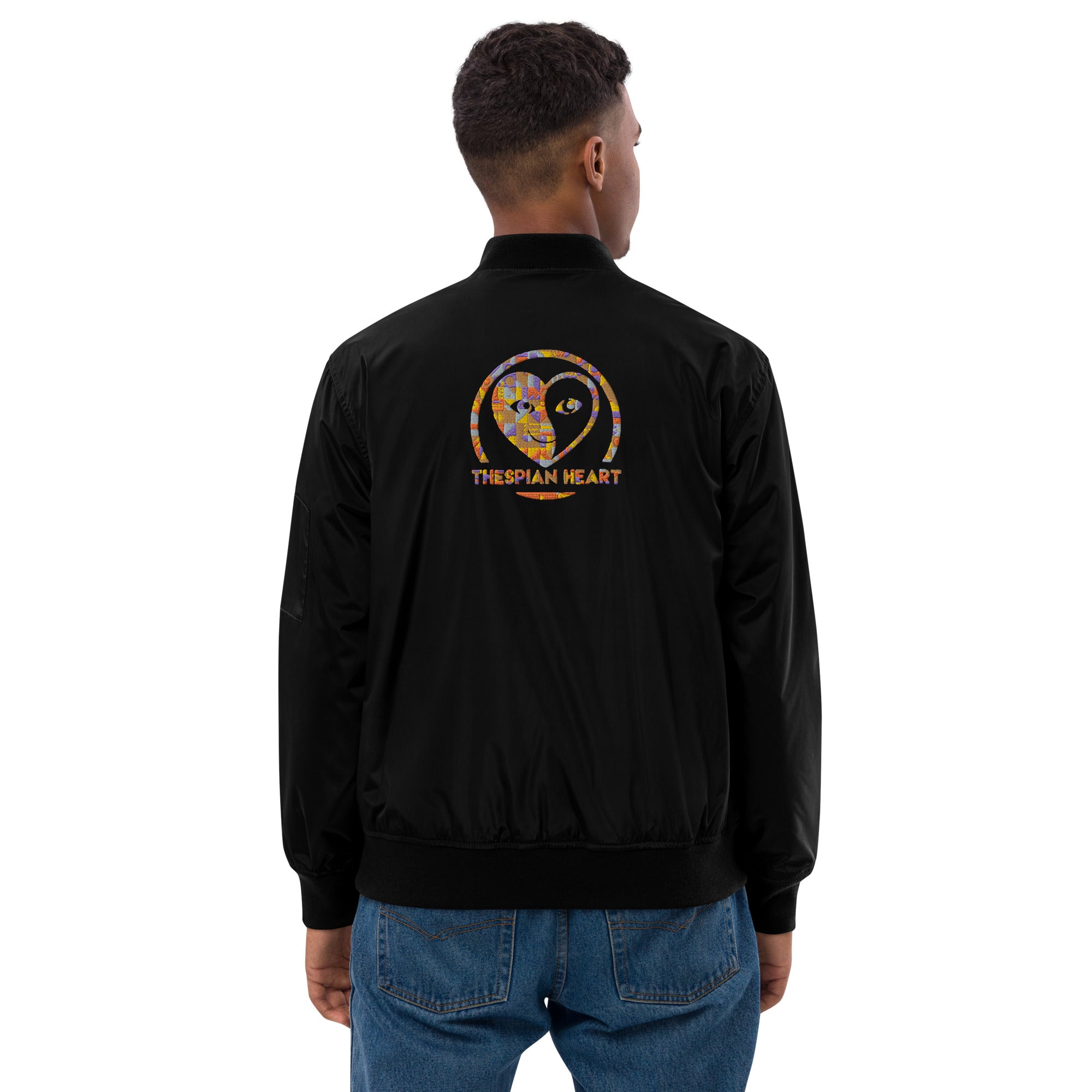 Thespian Heart Logo Colorful - Premium Recycled Bomber Jacket
