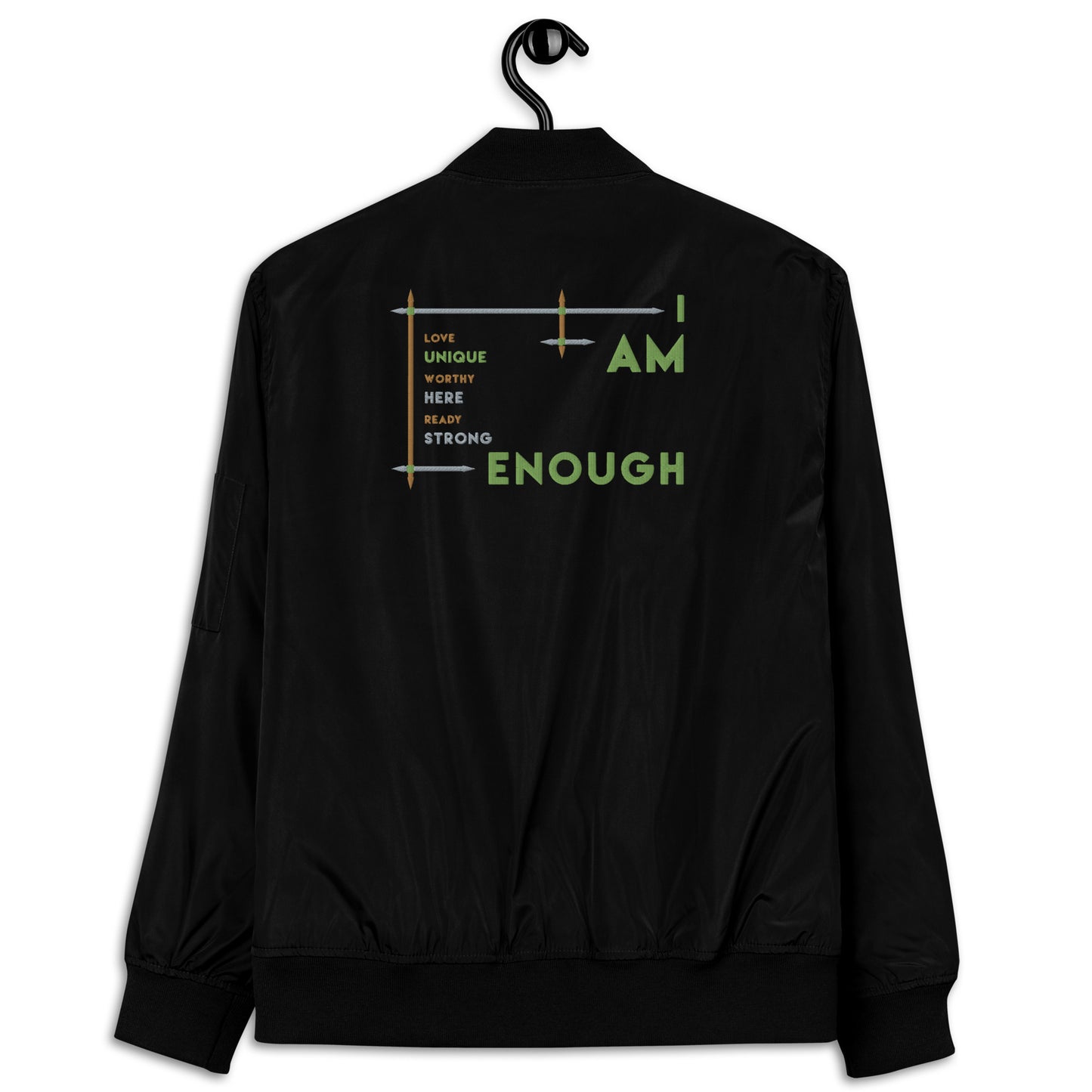 I Am Enough - Colorful Premium Recycled Bomber Jacket