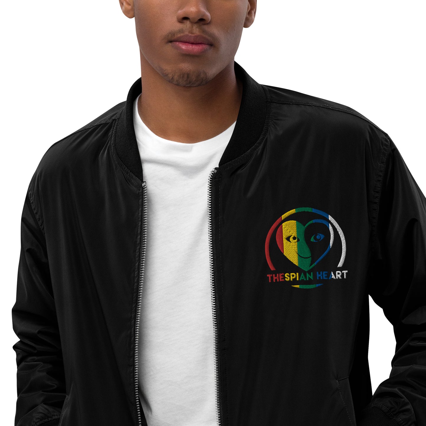 Comedy Tragedy Drama Masks - Colorful Premium Recycled Bomber Jacket