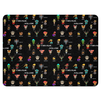 It Takes A Village Animal Style - Sherpa Blanket