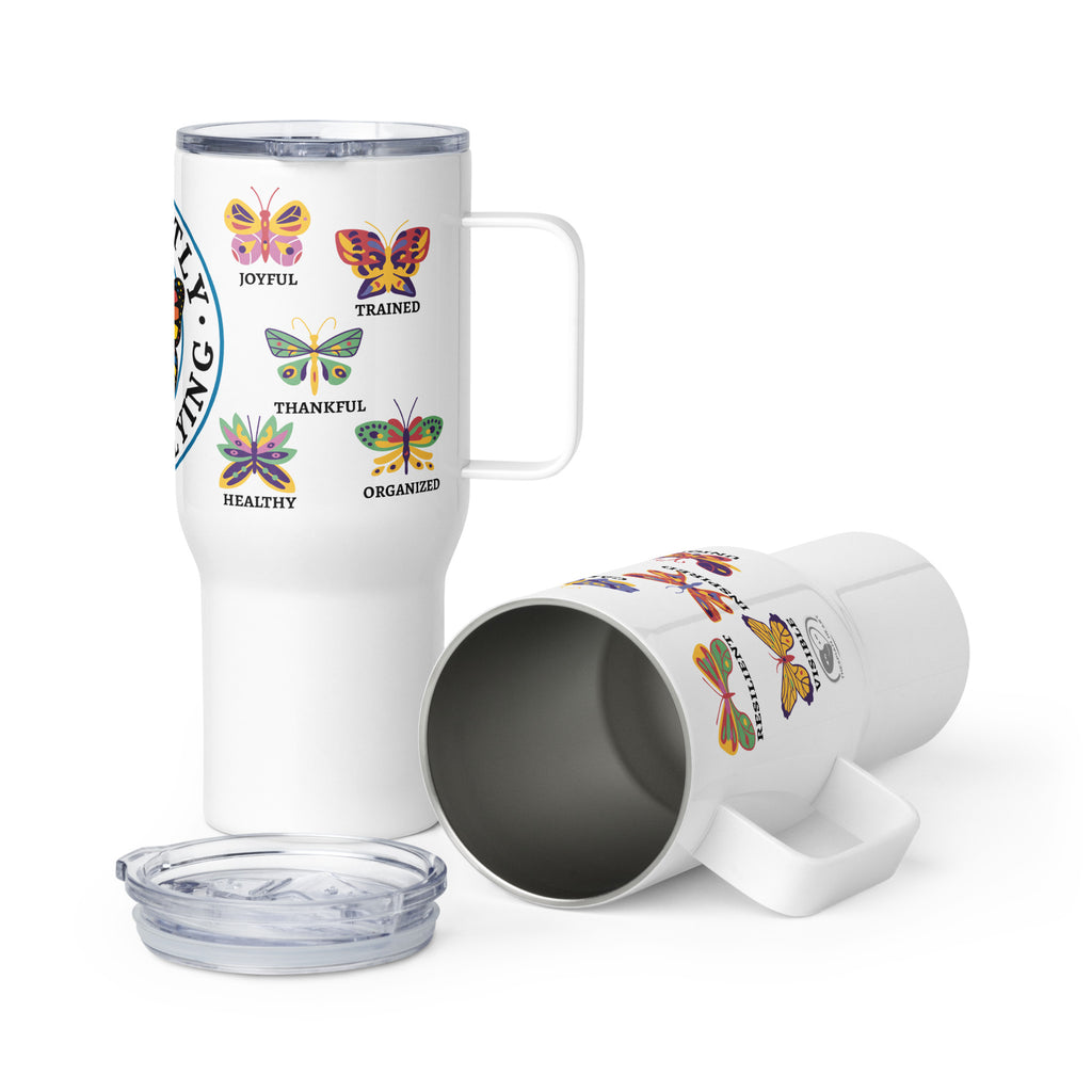 Currently Butterflying - 25oz Travel Coffee & Tea Mug